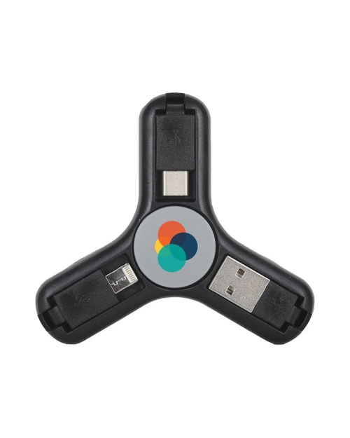 Powerplay Spinner With Charging Cable- Black
